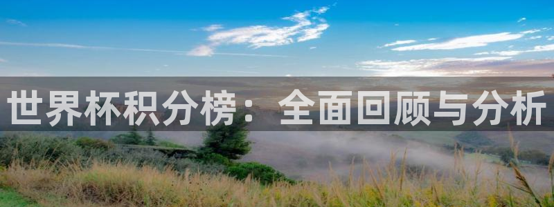 2026世预赛全部赛程：世界杯积分榜：全面回顾与分析